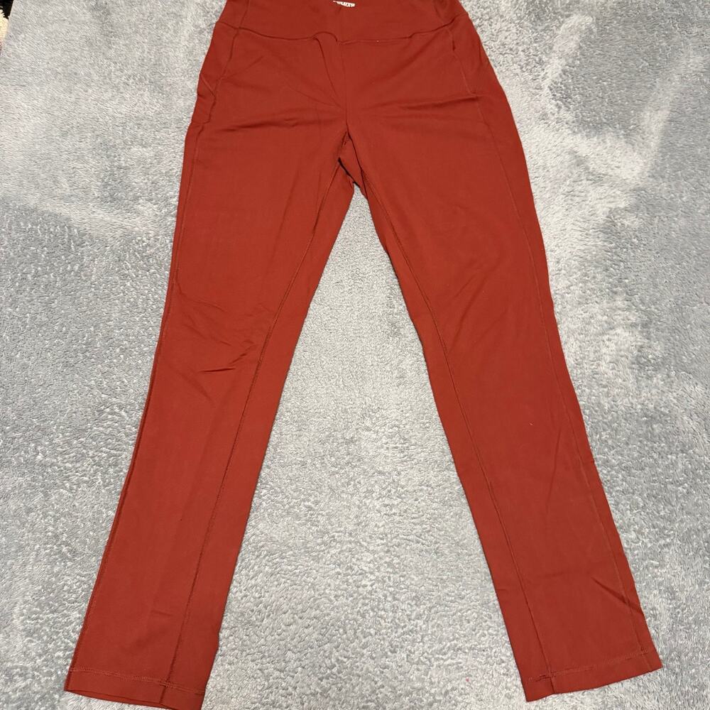 Duluth Trading Pants Womens Size Medium NoGa Classic Slim Leg Knit Orange